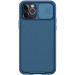 Карбонова накладка Nillkin Camshield (шторка на камеру) на Apple iPhone 12 Pro Max (6.7") (Синій / Blue)