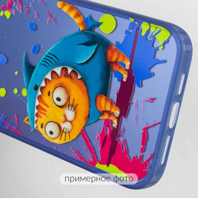 Заказать TPU+PC чехол TakiTaki Graffiti magic glow для Xiaomi Poco X5 Pro 5G / Note 12 Pro 5G (Fishcat / Blue) на vchehle.ua