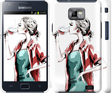 

Чохол Дівчина з келихом на Samsung Galaxy S2 i9100 841314