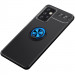 TPU чехол Deen ColorRing под магнитный держатель (opp) для Samsung Galaxy A52 4G / A52 5G / A52s (Черный / Синий)
