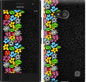 Чехол цветочный орнамент для Nokia Lumia 650