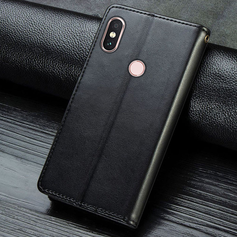 Купить Кожаный чехол книжка GETMAN Gallant (PU) для Xiaomi Redmi Note 5 Pro / Note 5 (AI Dual Camera) (Черный) на vchehle.ua