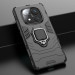 Фото Ударопрочный чехол Transformer Ring for Magnet для Xiaomi Redmi Note 14 Pro 5G (Черный / Soul Black) на vchehle.ua