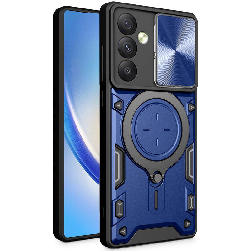 Фото Удароміцний чохол Bracket case with Magnetic на Samsung Galaxy S24 FE (Blue) на vchehle.ua