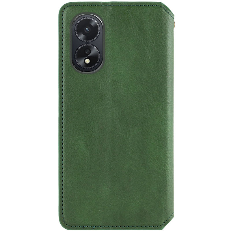 Фото Кожаный чехол-книжка GETMAN Cubic (PU) для Oppo A78 4G (Зеленый) на vchehle.ua