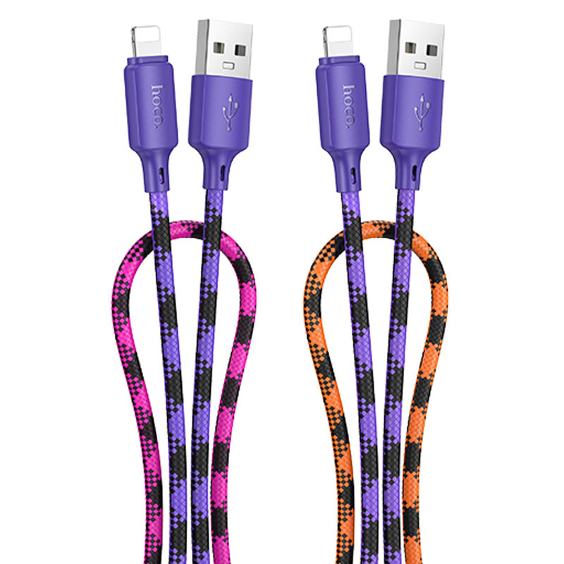 Дата кабель Hoco X116 Meridian USB to Lightning 2.4A (1m) (Gradient Purple Mix)