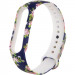 Силиконовый ремешок с рисунком для Xiaomi Mi Band 5 / 6 (Розы / Синий)