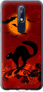 

Чехол Чёрная кошка под луной для Nokia 7.1 1422602