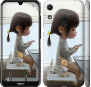 Чехол Милая девочка с зайчиком для Huawei Y6s