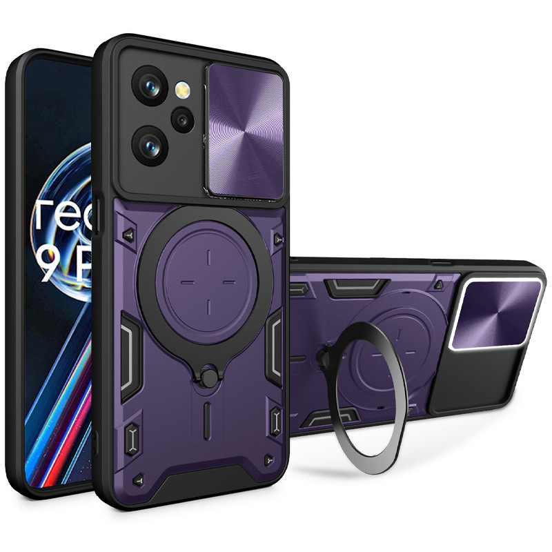 Удароміцний чохол Bracket case with Magnetic на Xiaomi Poco X5 Pro 5G / Note 12 Pro 5G (Purple)