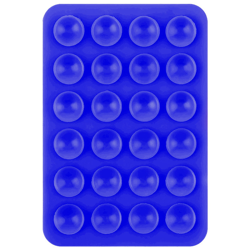 Тримач-присоска для телефону Double Side Silicone 80*55мм (Blue)