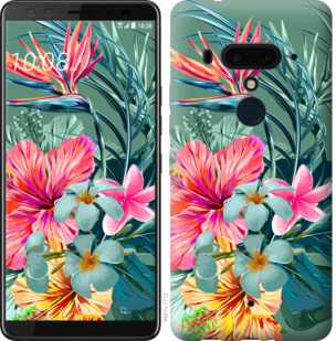 

Чохол Тропічні квіти v1 на HTC U12 Plus 844916