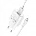 Фото СЗУ Hoco C109A Fighter QC3.0 18W (1USB-A) + кабель USB to MicroUSB (White) на vchehle.ua