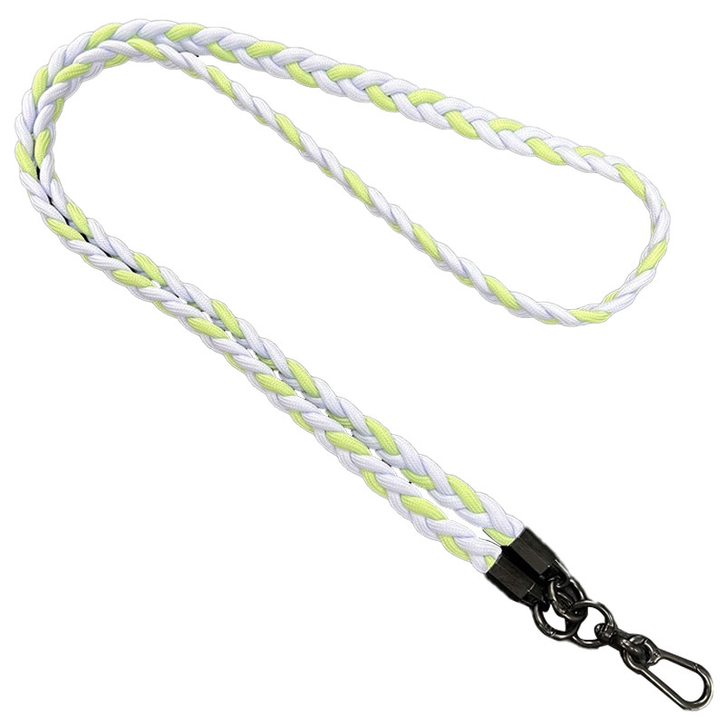 Плетенный шнурок (5мм) 120см (Light Blue / Green)