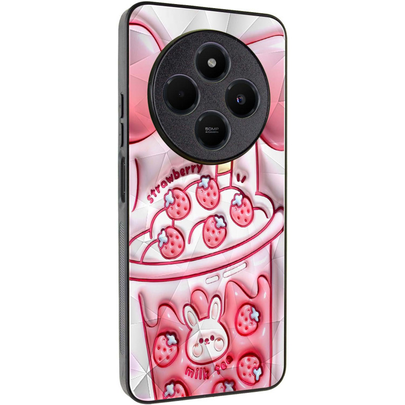 TPU+PC чохол Prisma Fluffie на Xiaomi Redmi 14C / Poco C75 (Strawberry)