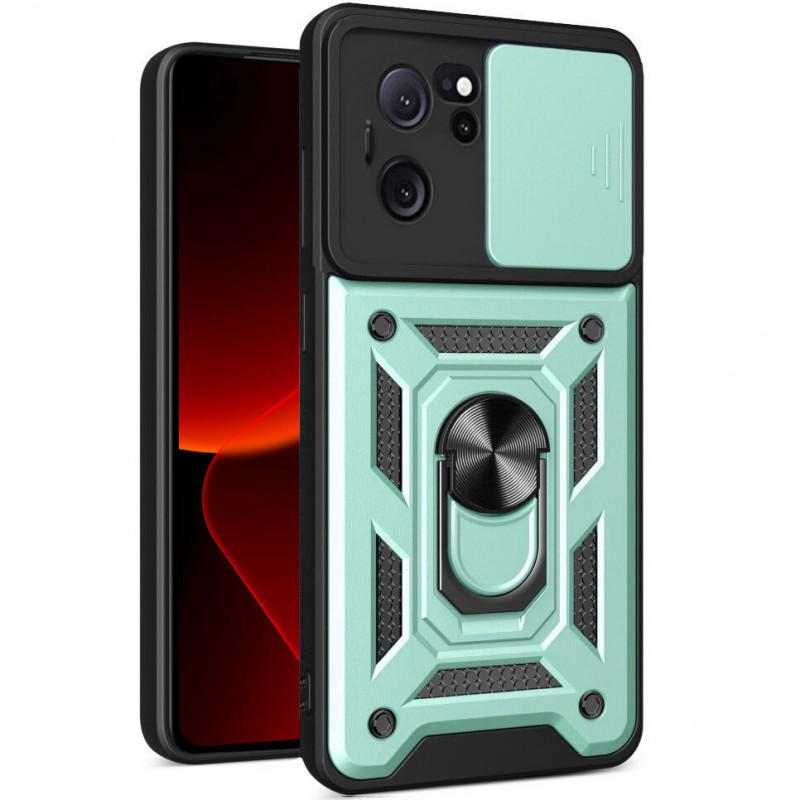 Фото Ударопрочный чехол Camshield Serge Ring для Xiaomi 13T / 13T Pro (Зеленый) на vchehle.ua