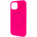 Чехол Silicone Case Full Protective (AA) NO LOGO with Magnetic Safe для Apple iPhone 12 Pro / 12 (6.1") (Розовый / Barbie pink)