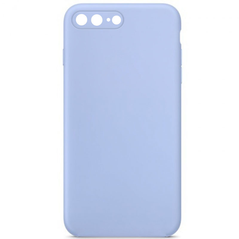 Silicone Case Square Full Camera Protective (AA) NOLOGO на Apple iPhone 7 plus / 8 plus (5.5") (Блакитний / Lilac Blue)