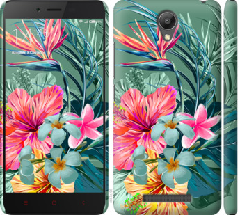 

Чехол Тропические цветы v1 для Xiaomi Redmi Note 2 845139