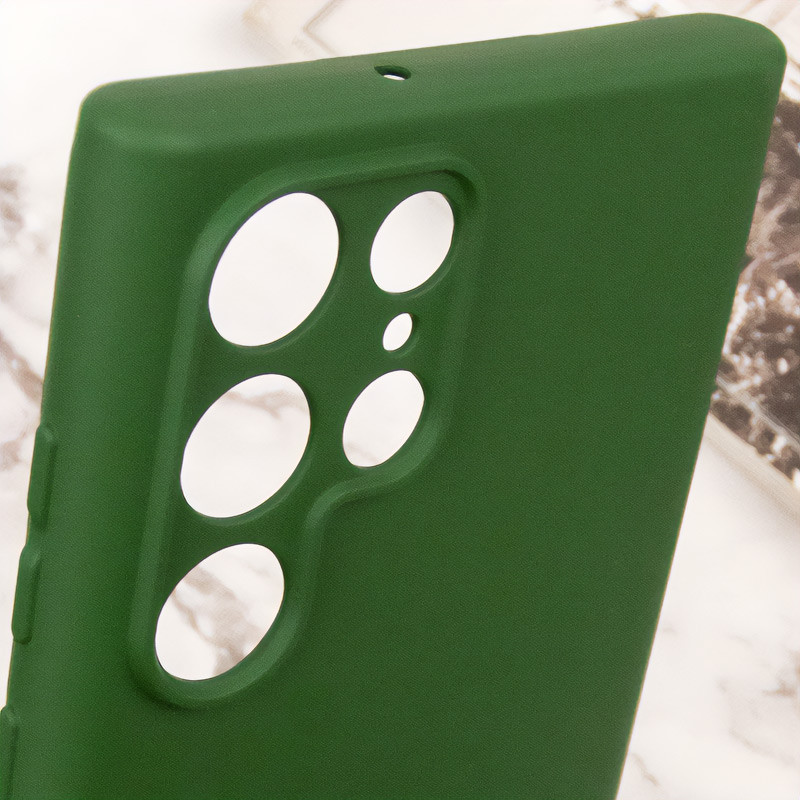 Чехол Silicone Cover Lakshmi Full Camera (AA) with Magnetic Fit для Samsung Galaxy S23 Ultra (Зеленый / Dark green) в магазине vchehle.ua