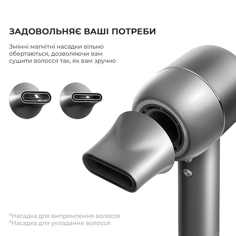 Фото Уценка Фен для волос Xiaomi Dreame Intelligent Hair Drye (Поврежденная упаковка / Серый) в магазине vchehle.ua