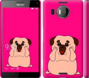 

Чехол Весёлый мопс для Microsoft Lumia 950 XL Dual Sim 928739