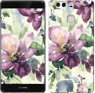 

Чехол Цветы акварелью для Huawei P9 Plus 296828