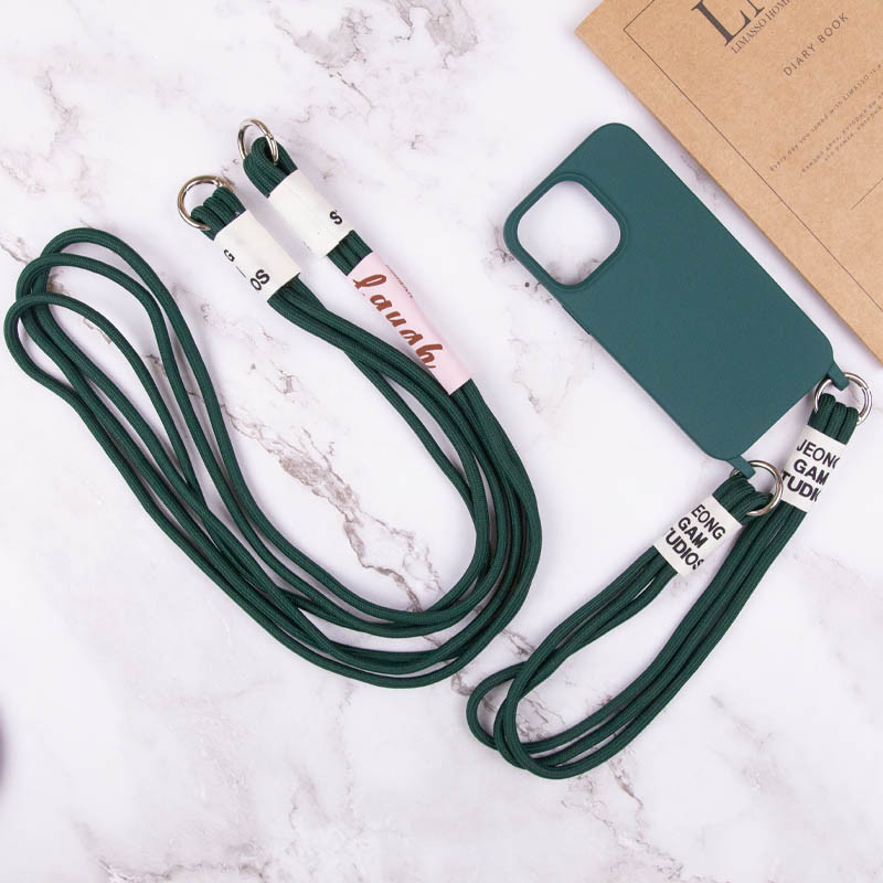 Купити Чохол TPU two straps California на Apple iPhone 13 (6.1") (Зелений / Forest green) на vchehle.ua