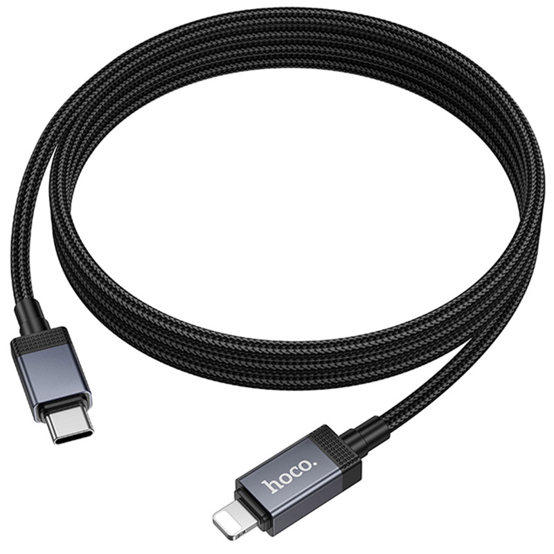 Купити Дата кабель Hoco X118 Generic with display Type-C to Lightning 27W (1m) (Black) на vchehle.ua