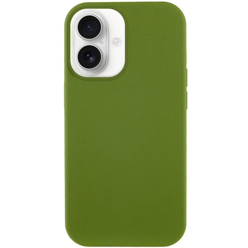 Чехол Silicone Case Full Protective (AA) NO LOGO для Apple iPhone 16 Plus (6.7") (Зеленый / Dark Olive)
