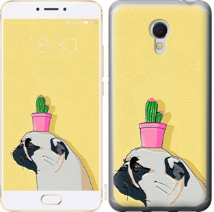 

Чехол Мопс с кактусом для Meizu MX6 795647