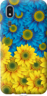 Чехол Жёлто-голубые цветы для Samsung Galaxy A2 Core A260F