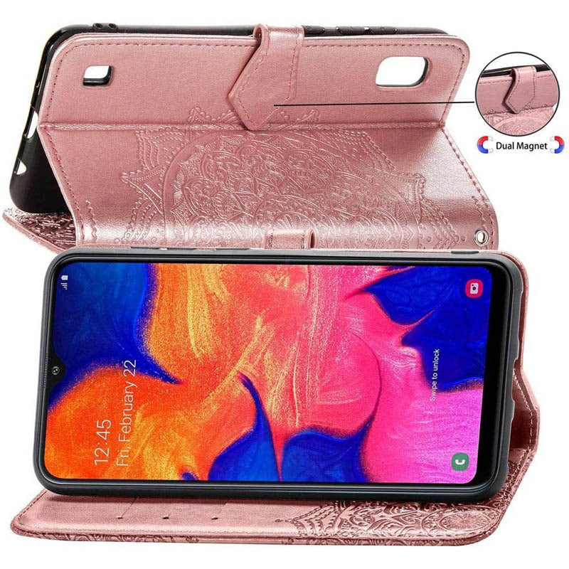 Шкіряний чохол (книжка) Art Case з візитницею на Samsung Galaxy A20 / A30 (Рожевий) в магазині vchehle.ua