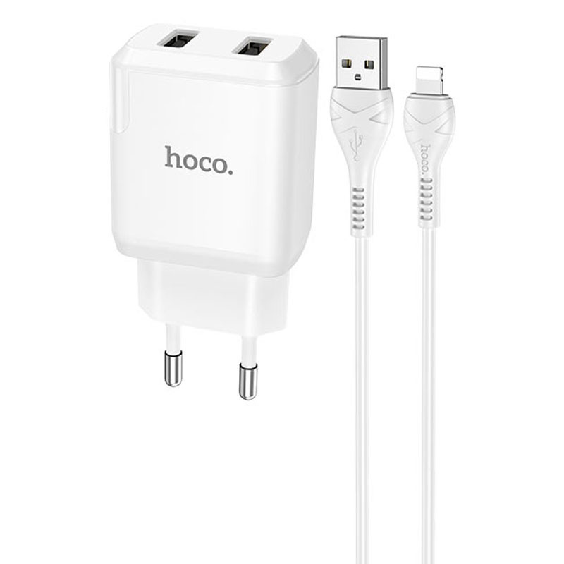 

СЗУ HOCO N7 (2USB/2,1A) + USB - Lightning (Белый) 1178854