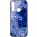 TPU+Glass чехол Diversity для Xiaomi Redmi Note 8 / Note 8 2021 (Stains blue)