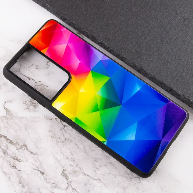 Фото TPU+Glass чохол Diversity на Samsung Galaxy S21 Ultra (Rainbow) в маназині vchehle.ua
