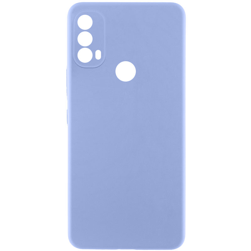 Чохол TPU GETMAN Liquid Silk Full Camera на Motorola Moto E40 (Бузковий / Light purple)