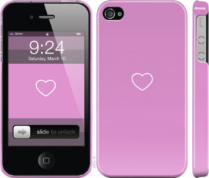 Чехол Сердце 2 для iPhone 4