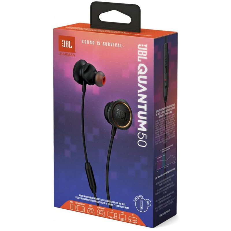 Заказать Уценка Наушники JBL Quantum 50 (JBLQUANTUM50) (Вскрытая упаковка / Black) на vchehle.ua