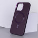 Фото Шкіряний чохол Bonbon Leather Metal Style with Magnetic Safe на Apple iPhone 11 Pro Max (6.5") (Фіолетовий / Dark Purple) в маназині vchehle.ua
