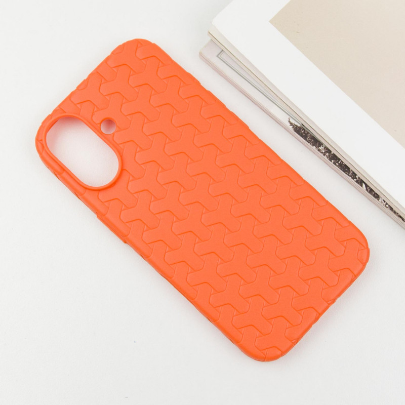 Фото Чехол TPU Weaving для Apple iPhone 16 (6.1") (Orange) на vchehle.ua