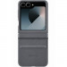 Кожаный чехол Leather Case (AAA) для Samsung Galaxy Z Flip7 (Dark Gray)