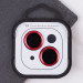 Фото Защитное стекло Metal Classic на камеру (в упак.) для Apple iPhone 13 mini / 13 (Красный / Red) на vchehle.ua