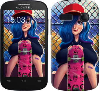 

Чохол Прикольна дівчинка зі скейтбордом на Alcatel One Touch Pop C3 4033D 618512
