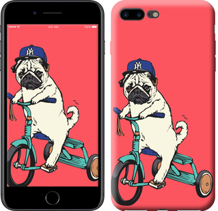 

Чохол Мопс на велосипеді на iPhone 8 Plus 658516
