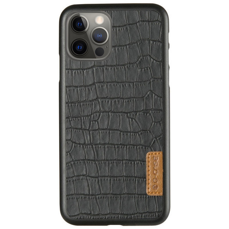 

Шкіряна накладка G-Case Crocodile Dark series для iPhone 12 Pro (Чорний) 1127359