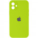 Чехол Silicone Case Full Camera Protective (AA) для Apple iPhone 12 (6.1") (Кислотно-зеленый / Acid Green)