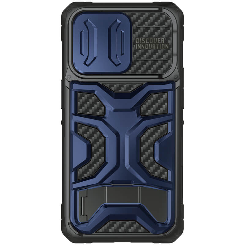 Фото TPU+PC чехол Nillkin CamShield Adventurer Pro (шторка на камеру) для Apple iPhone 14 Pro (6.1") (Interstellar Blue) на vchehle.ua