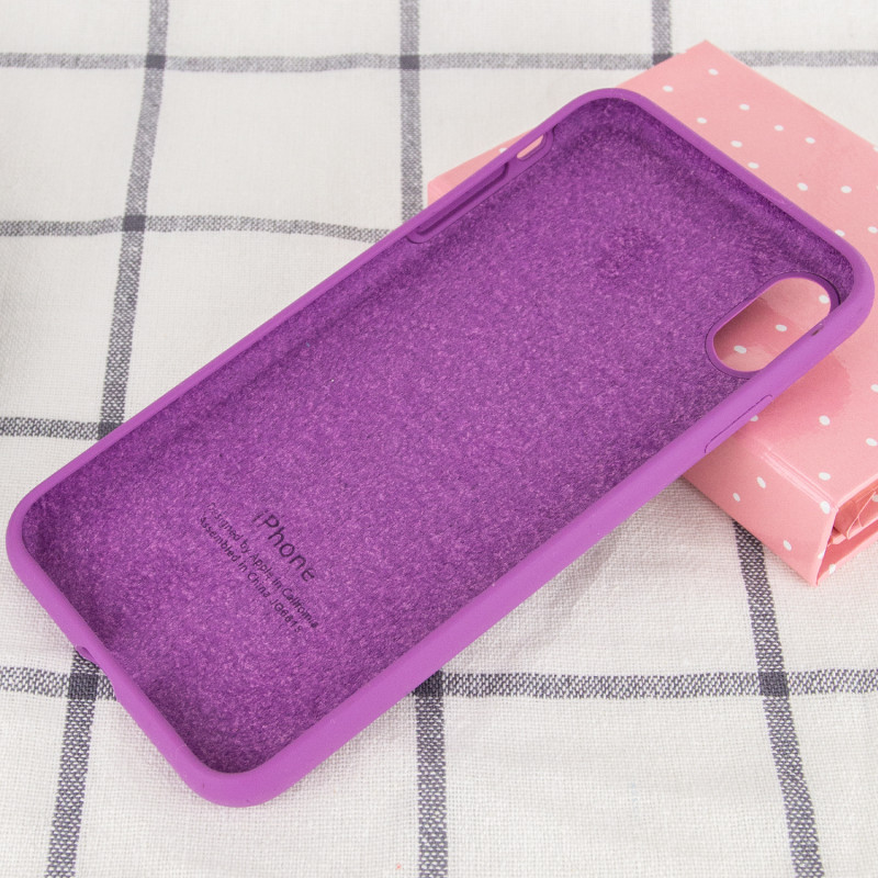 Фото Чохол Silicone Case Full Protective (AA) на Apple iPhone X (5.8") / XS (5.8") (Фіолетовий / Grape) в маназині vchehle.ua
