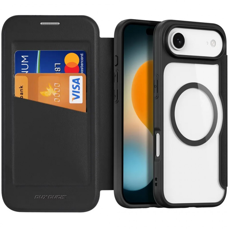 Фото Чехол-книжка Dux Ducis Skin X Pro with Magnetic safe для Apple iPhone 17 Air (6.6") (Black) на vchehle.ua